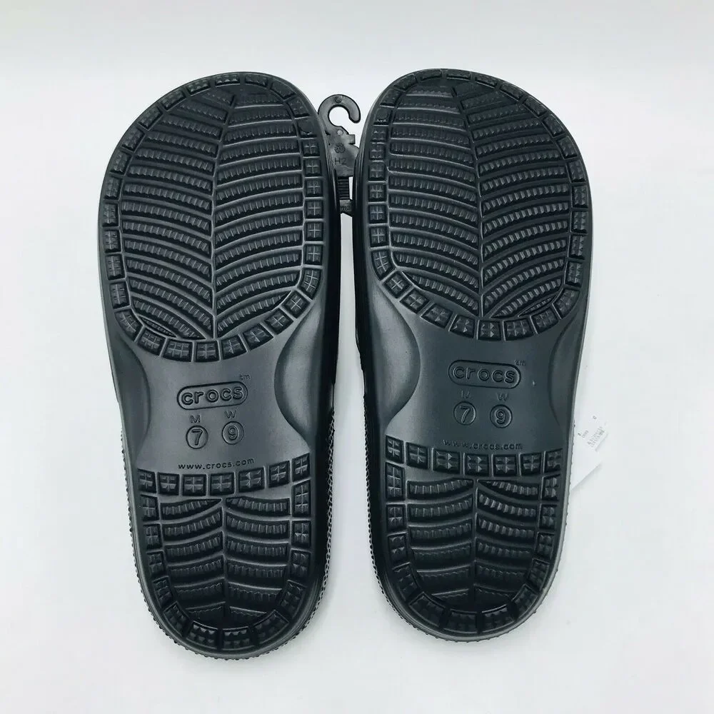 Crocs Men's 7 Women's 9 Classic Realtree Slides Black Camoflauge Camo NWT